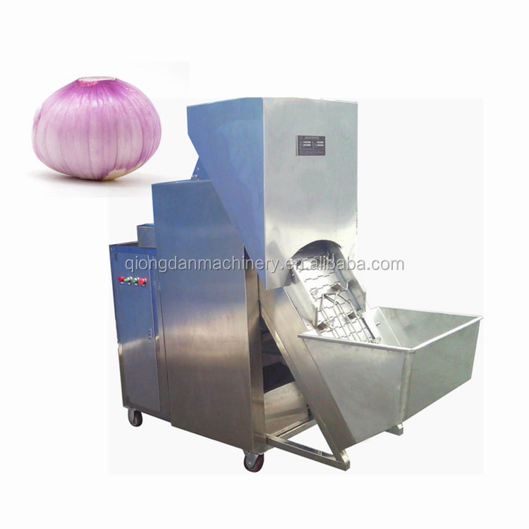 Full Automatic Onion Peeling Machine Onion Cut Root Peeler Use in Food Processing Line