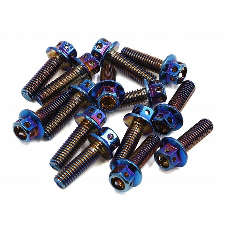 Банджо Torx фланец золото Baut настоящий титановый M8 M10 M12 Gr5 M6X30 мотоцикла титана болт DIN Hong по индивидуальному заказу M7--M12