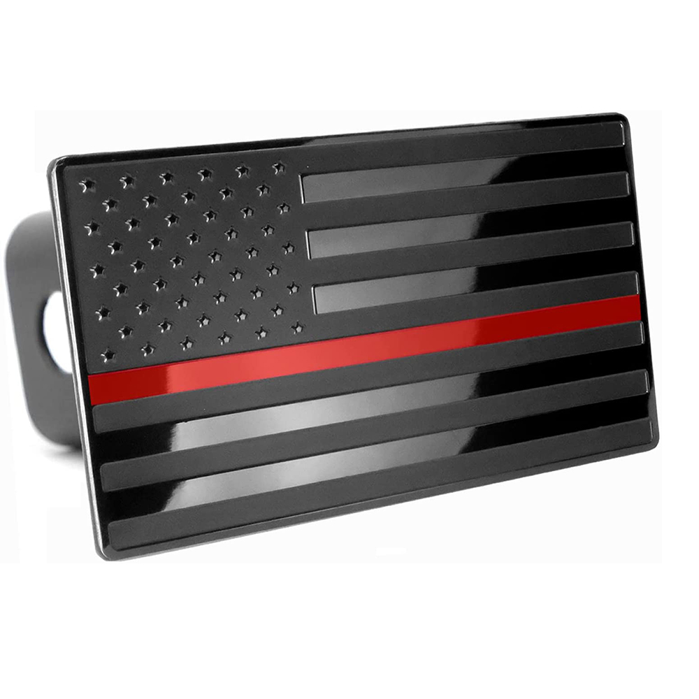 3.5 inch Metal USA Flag Trailer Hitch Cover American Flag Fits 2" Receivers