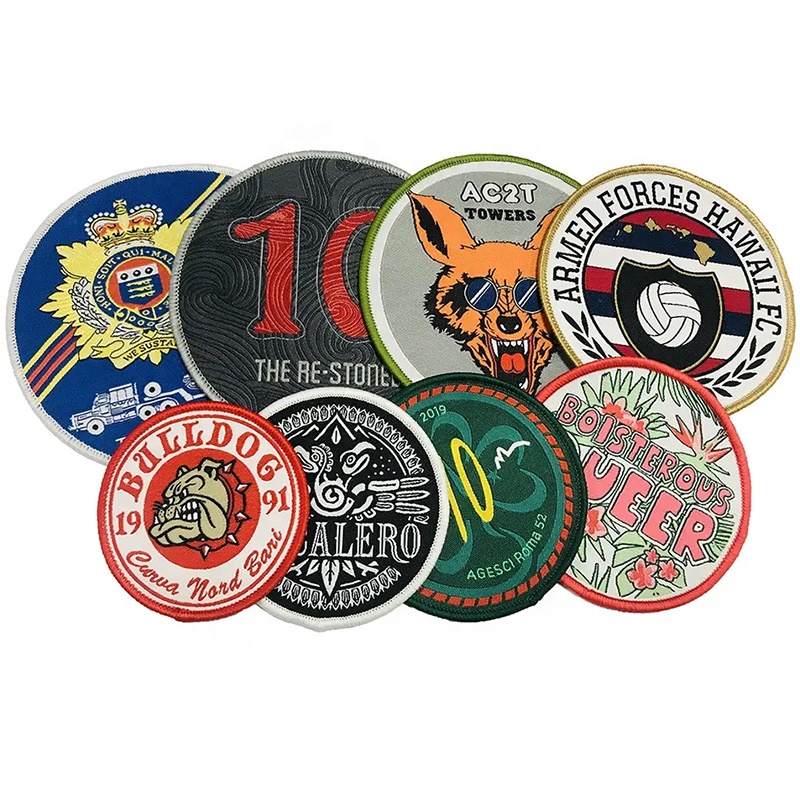 Heat Transfer Custom Embroidered Badges Cheap OEM Soft Patch Woven Iron-on custom patches For Clothing label hats bags
