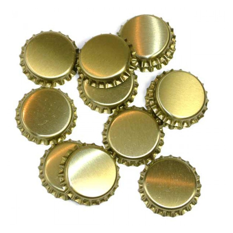 Gold Crown Cap for Glass Beer Bottle