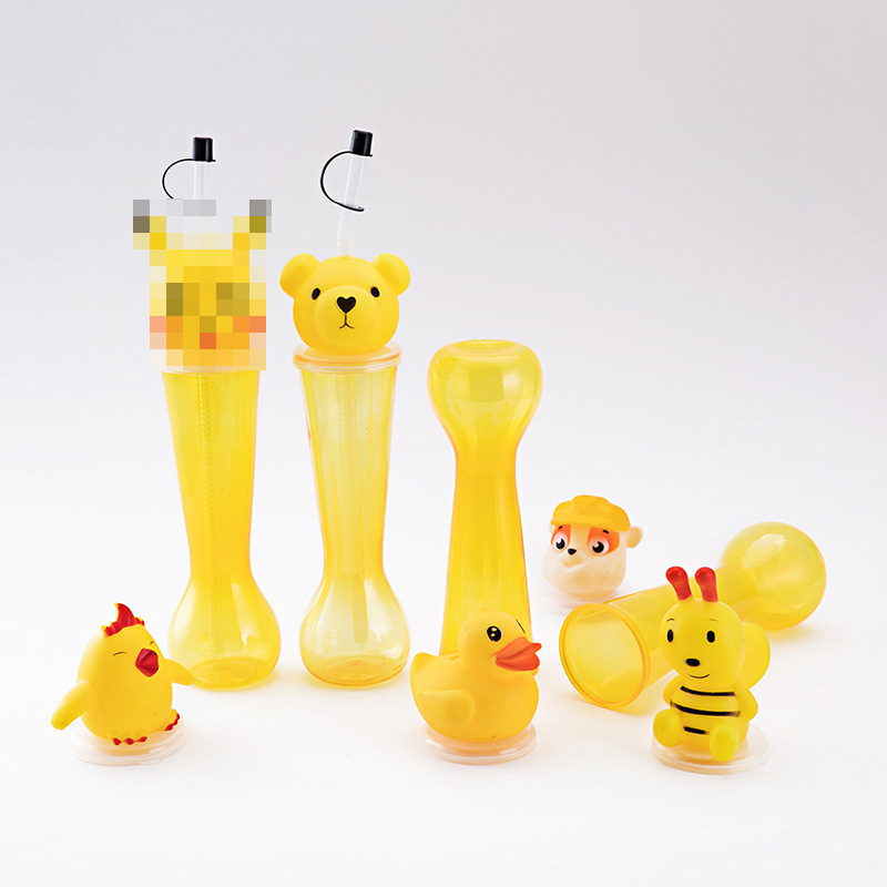 hot selling popular plastic party theme animal lid kid gift yard cup with 3D model