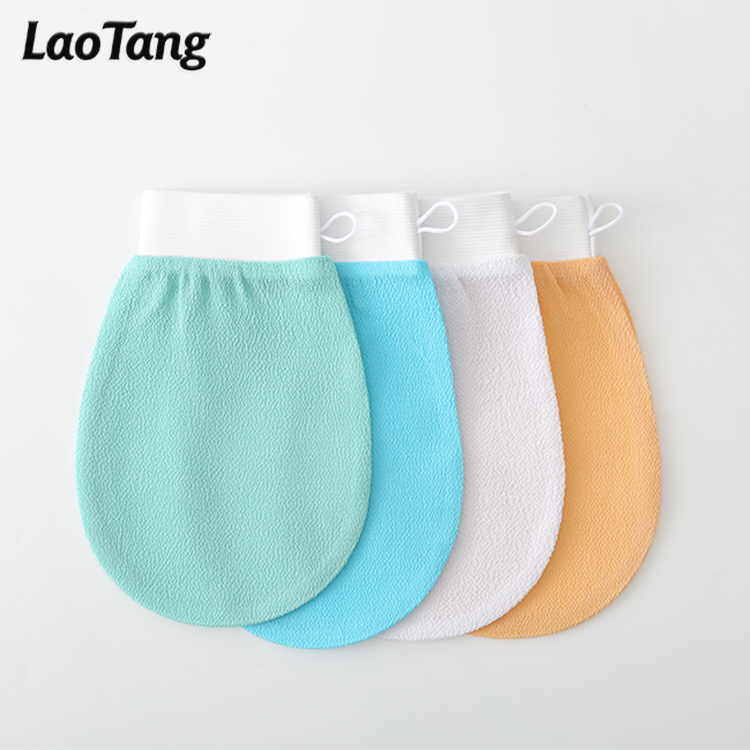 Ready to Ship E-friendly LAOTANG 100% Viscose Fiber Natural Exfoliating Bath Gloves