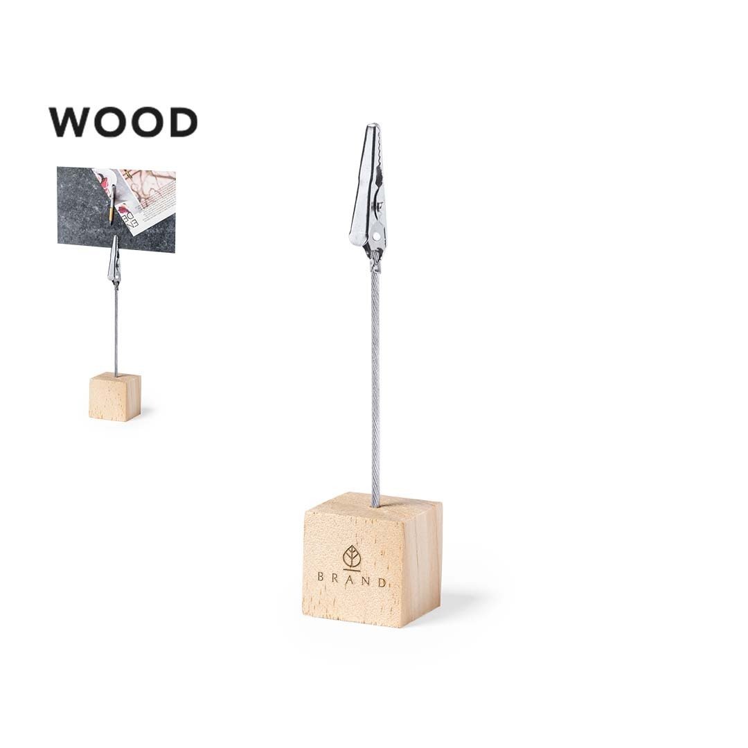 New Office Student Clamps Binder Flip Pine Wood Notebook Note Paper Clip With Metal Clip