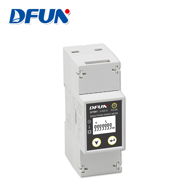 DFUN DFPM91 Modbus DIN-рейка с RS485 однофазный умный электронный счетчик энергии
