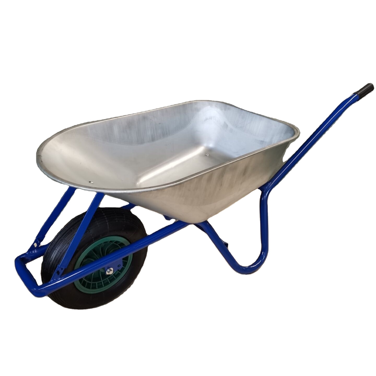 Large load capacity garden galvanized tray metal concrete wheelbarrow WB6412 for sale