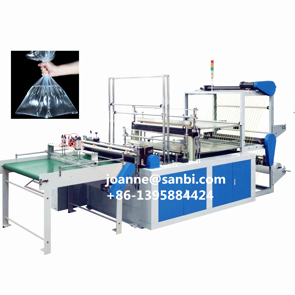 Top Sale Hot sealing cold cutting Biodegradable PE supermarket handle carrier vest t shirt trash bag making machine