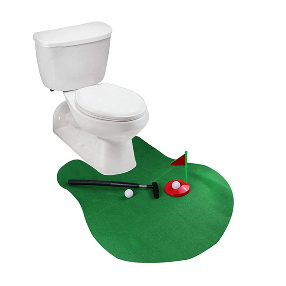 Hot Selling Putting Golfing Game Set Indoor Practice Toilet Mini Golf Toy