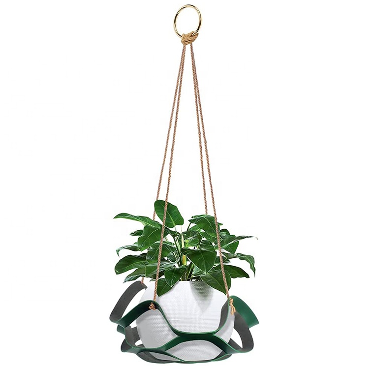 Home Decor Indoor Wall Leather Plant Hangers Outdoor Garden Flower Pot Holder Hanging Basket