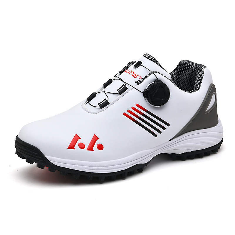 2022 New Arrival Lefus Wholesales Microfiber Leather Non-slip Rotation Shoelace Professional Golf Shoes For Men Young