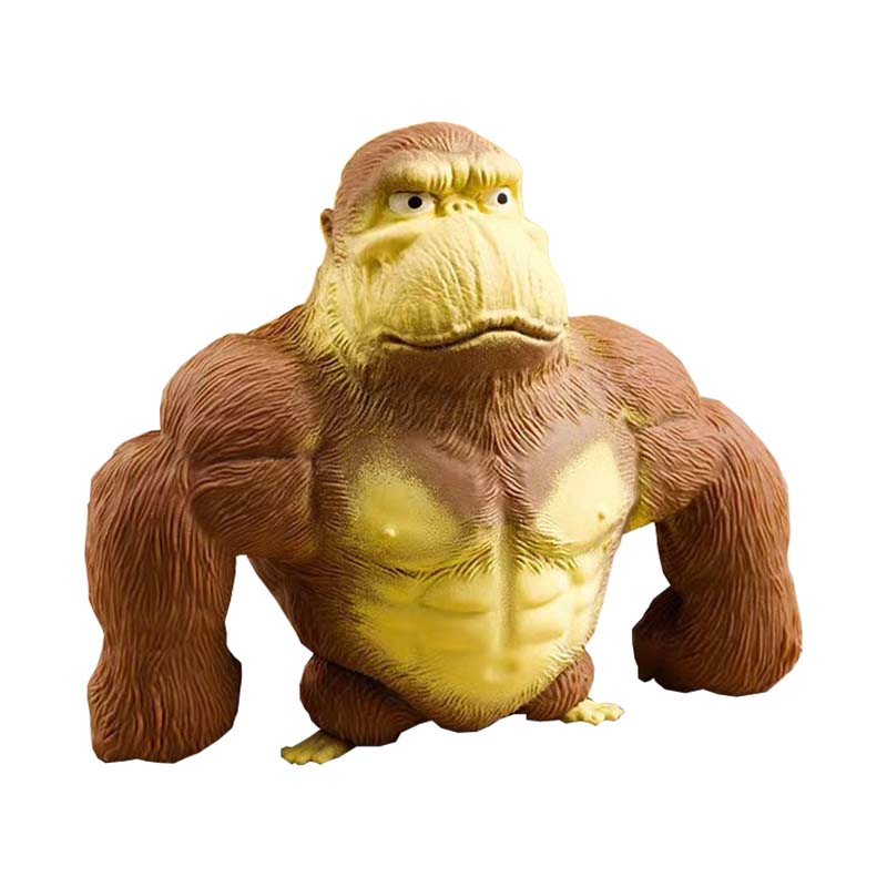Creative toy gorilla soft rubber sand plastic squeezeable telescopic decompression doll funny decompression artifact