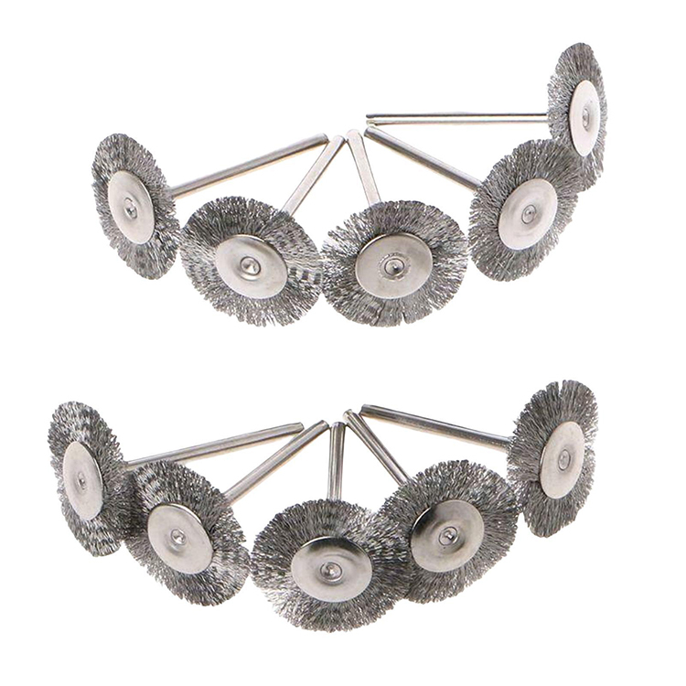 Steel Wire Brush 1/8inch Shaft Wire Wheel Rotary Tool Brush for Metal Cleaning