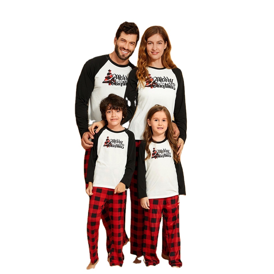 New style America family deer holiday clothing set mama dady and kids christmas pajamas clothes