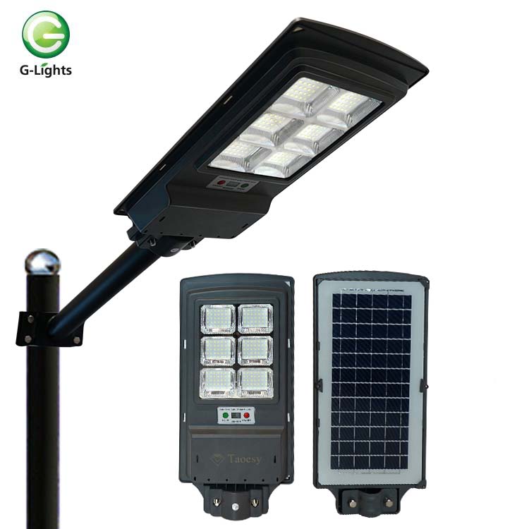 G-Lights высокой яркости IP65 водонепроницаемый наружный ABS 90 Вт 120 Вт Встроенный все в одном светодиодный солнечный уличный фонарь