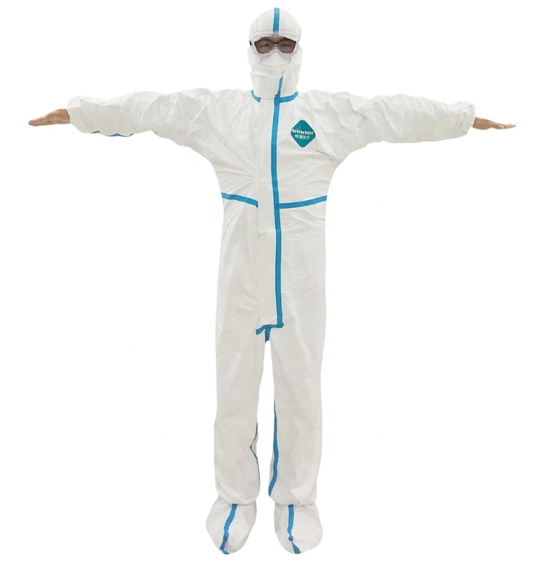 Protective Clothing Type 4,5,6 with CE certificate and test report Protective Coverall