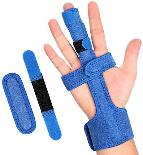 Finger Splint Trigger Aluminum Mallet Trigger Brace Support for Middle and Ring Finger Operative care Arthritis and Dislocation