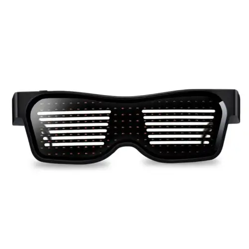 E84  Nightclub Party Glow Sunglasses Mobile App Control DIY Pattern Eyewear LED Light Glasses