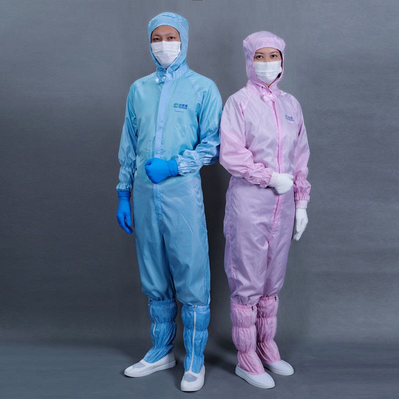 Полиэфирный моющийся комбинезон ESD Cleanroom для фармацевтической промышленности