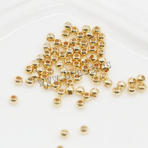 Round DIY Brass Jewelry Beads gold color plated 1000PCs/Bag