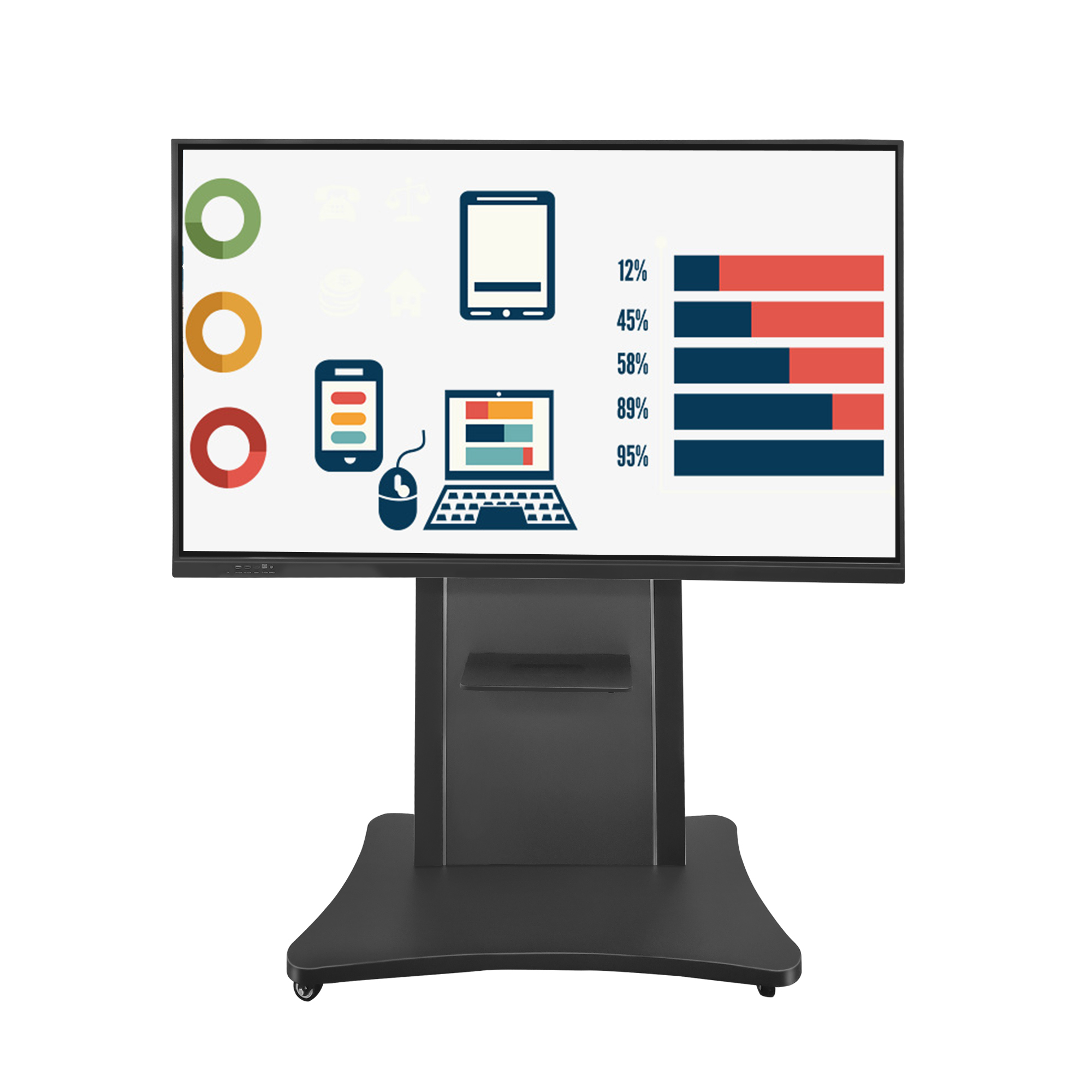 55 Inch multi touch android digital smart board interactive whiteboard meeting whiteboard