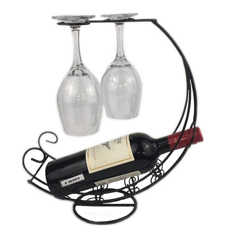 Factory hot selling custom 2021 wine glass drying rack cabinet rattan countertop wine bottle holder metal wine rack