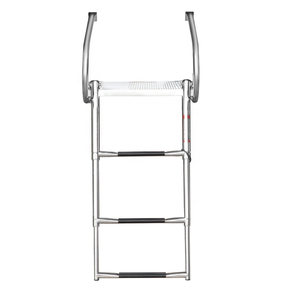 Telescoping Dock Step Ladder 3 Step Telescopic Ladder Boat Swim Platform with Ladder