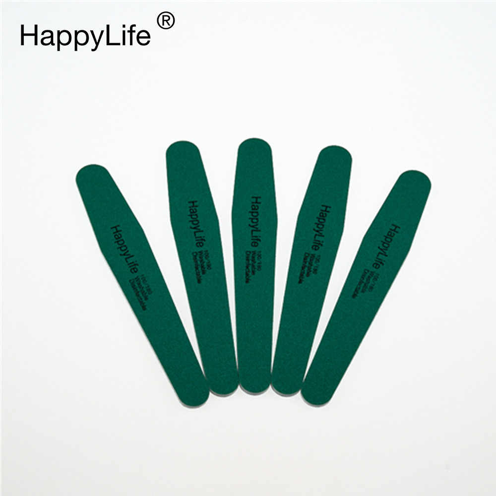 HappyLife OEM Доступные профессиональные инструменты для ухода за ногтями зернистость 180, 100, моющаяся наждачная бумага Zebra, пилочки для ногтей