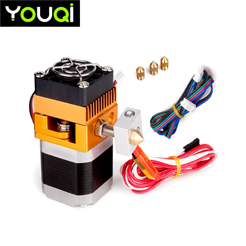 3D принтер YouQi DIY-полностью металлический Собранный-.4 мм сопло печатающая головка MK8 экструдер Hotend