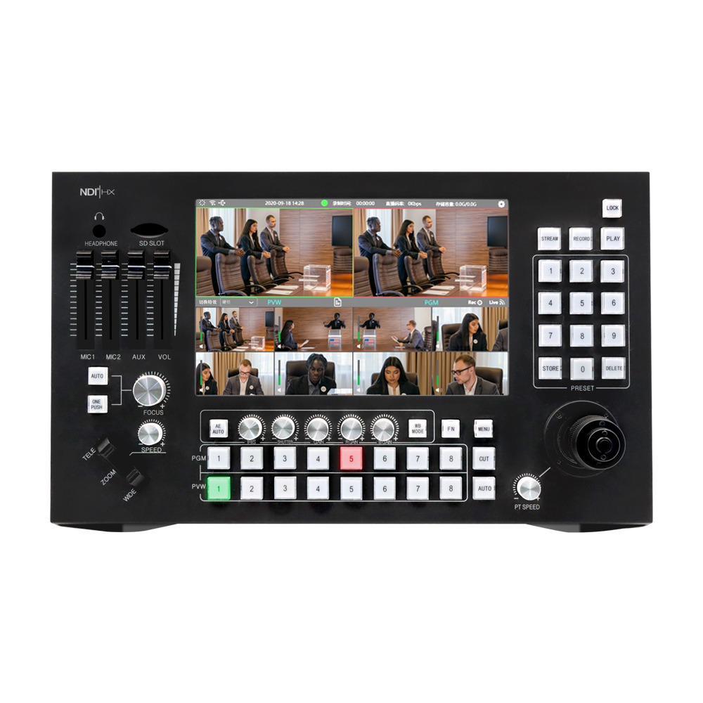 JT-KD30 2021 new stage shows conmutador radio, church hdmi video switcher streaming Live broadcast video mixer switchers