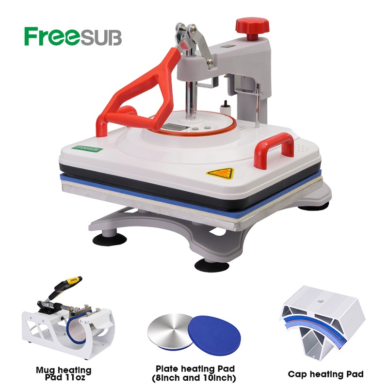 Freesub 5 in 1 heat press machine Multi-functional t-shirt sublimation machine T shirt printing machine