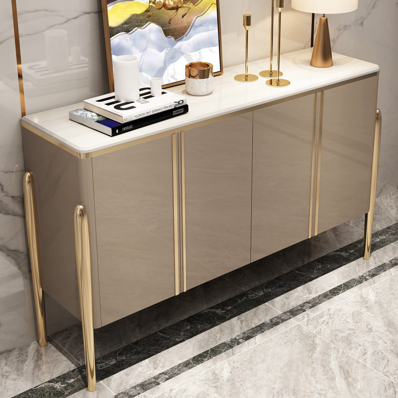 New Modern Living Room Wood Cabinet Stand Marble Top Tv Stand Living Room Sideboard