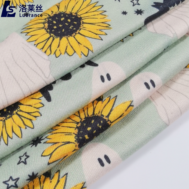 custom printing DTY double brushed poly digital print DBP fabric