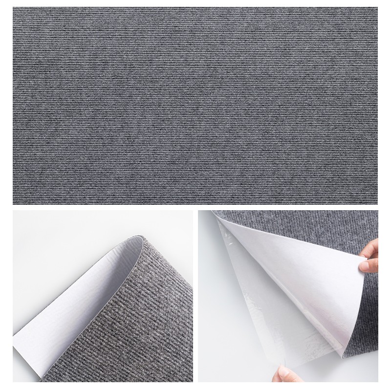 Self Adhesive floor Carpet Pattern Waterproof Anti Slip Wear-resistant Commercial and Household Refurbished Plush floor Tiles