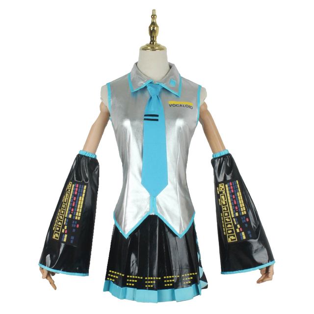 Miku MIKU formal suit cos suit Hatsune cosplay costume and wig