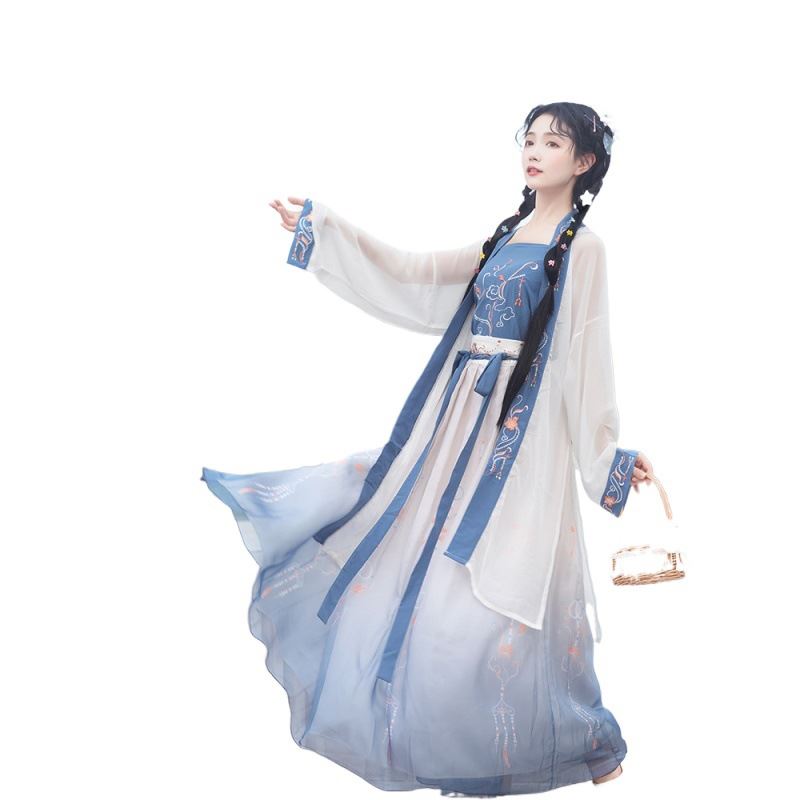 Традиционная сказочная шифоновая вышивка hanfu для взрослых женщин