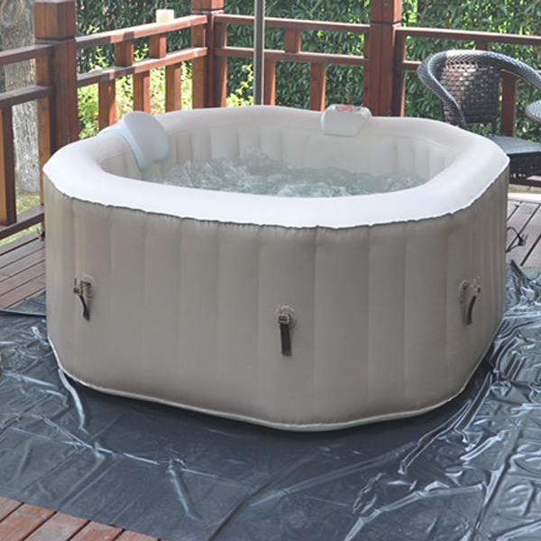 Inflatable Portable Outdoor Hot Tub 6 person with 130 airjet