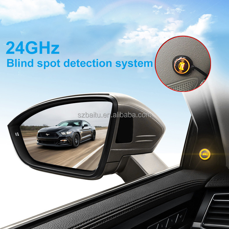 New technology BSD wireless anti-collision radar sensor mirror car Blind Spot Detection System double dual color warning