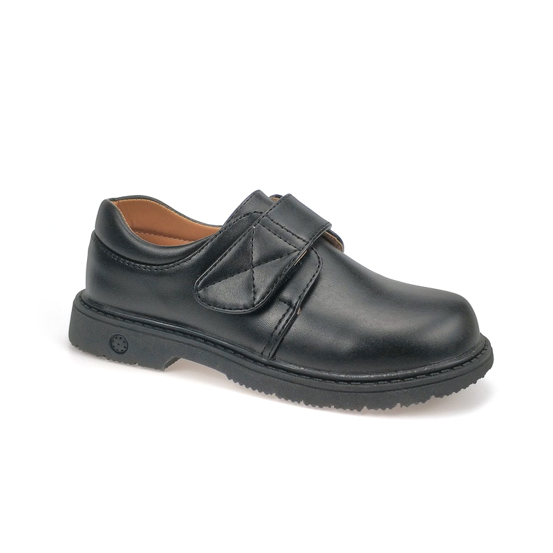 Fashion student back to school kids shoes children boys ,black leather kids school shoes for children boys school shoes black