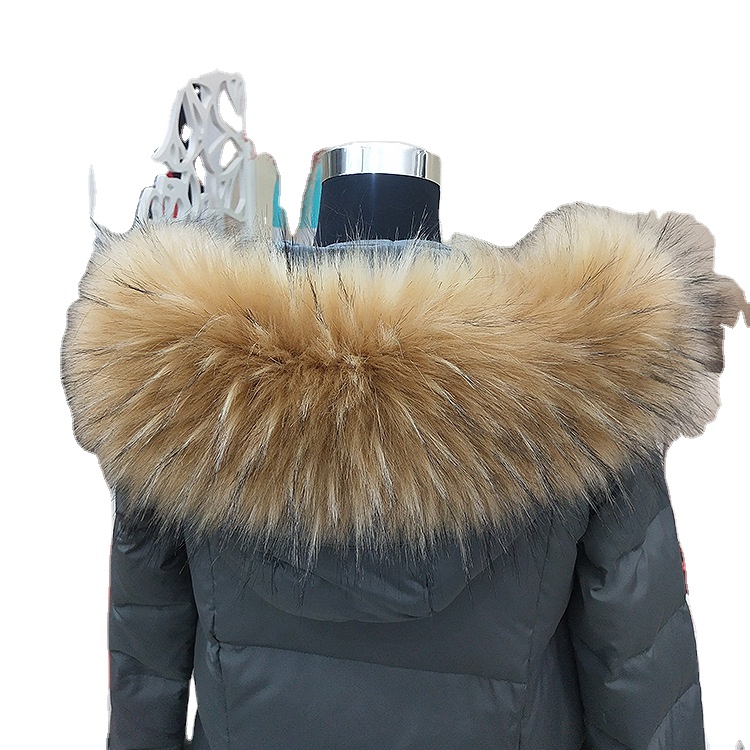 Artificial imitated Fur Faux fox Fur Collar Fake Raccoon Fur Trims For Hood