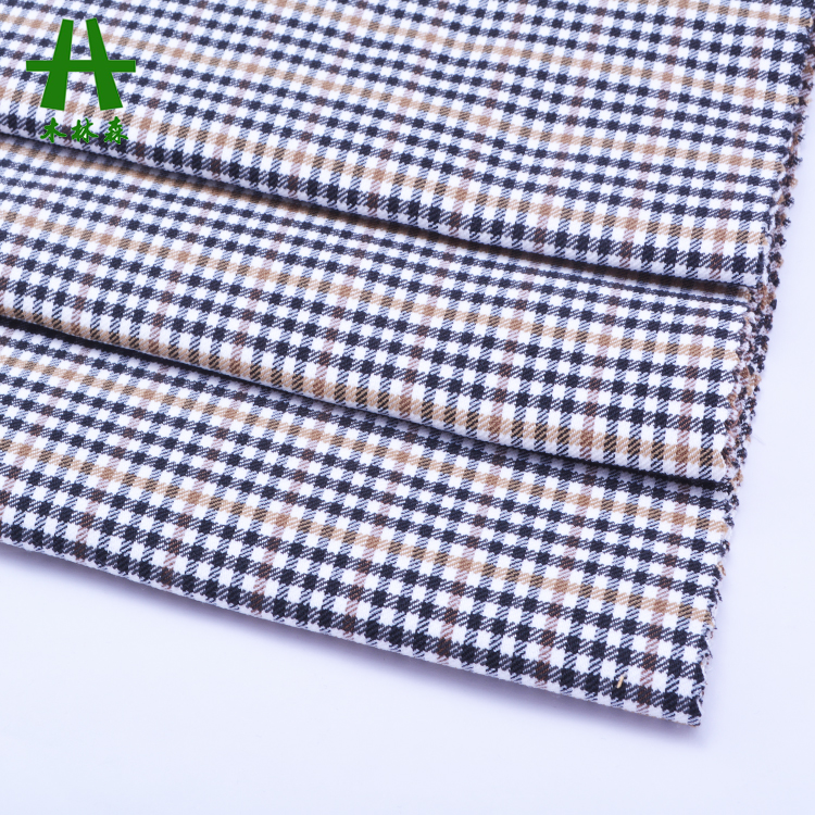 Mulinsen Textile Yarn Dyed Checks Stretch Polyester NR Tecido Bengaline Fabric