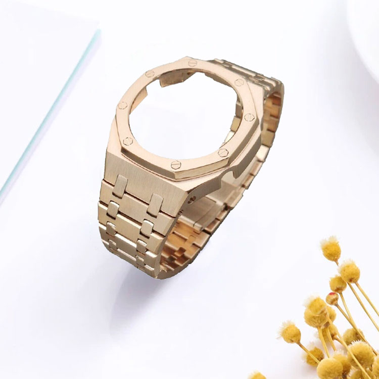3rd Gshock ga2100 Stainless Steel PVD gold rose gold case band strap