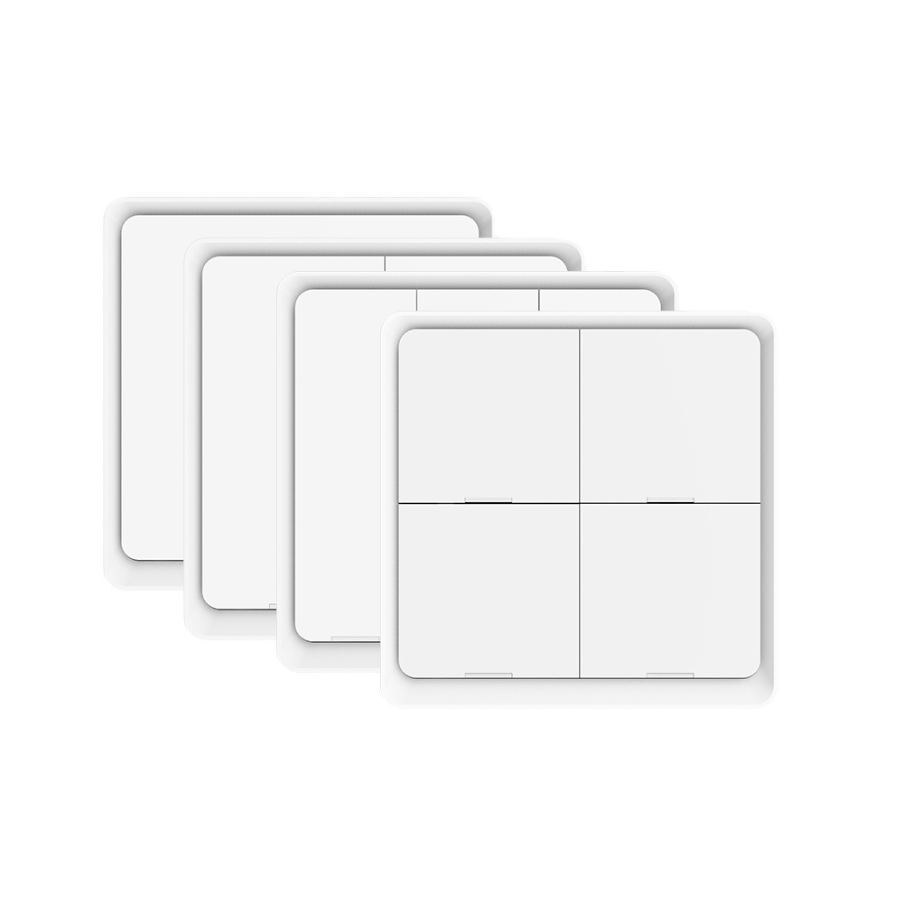 Беспроводной кнопочный контроллер HIMOJO 4 Gang Tuya ZigBee, 12 режимов работы, с питанием от батареи, автоматизация, для устройств Tuya