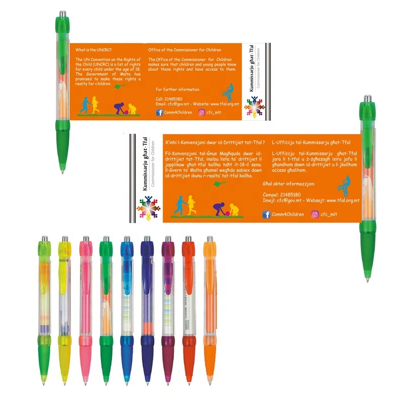 Cheap Custom Printed Advertising Retractable Pull Out Banner Pens Flag Pen Ballpoint Pen