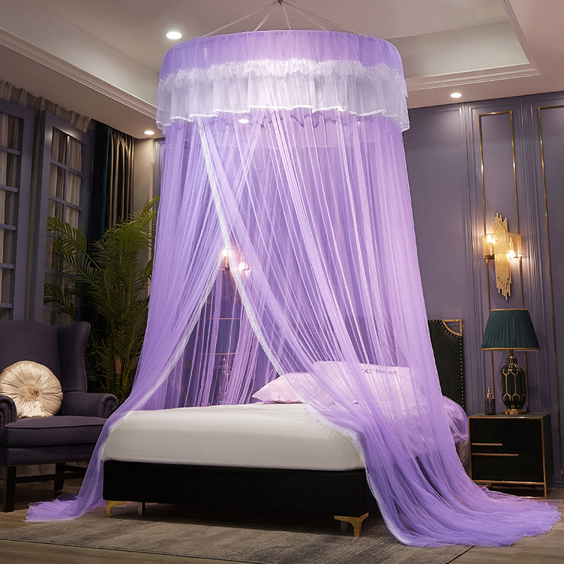 Bed Canopy Elegant Mosquito Net Set Stick HookProfession Rope for netScreen Netting Canopy Curtain folding mosquito net for bed