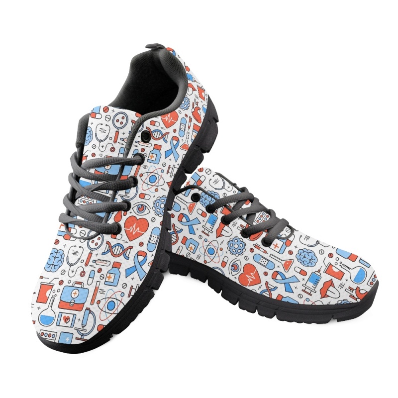 Factory Comfortable Shoes Custom Men Casual Sneakers Unisex Shoes And Sneaker Custom Printed Nurse Logo Cheap Woman Sports Shoes