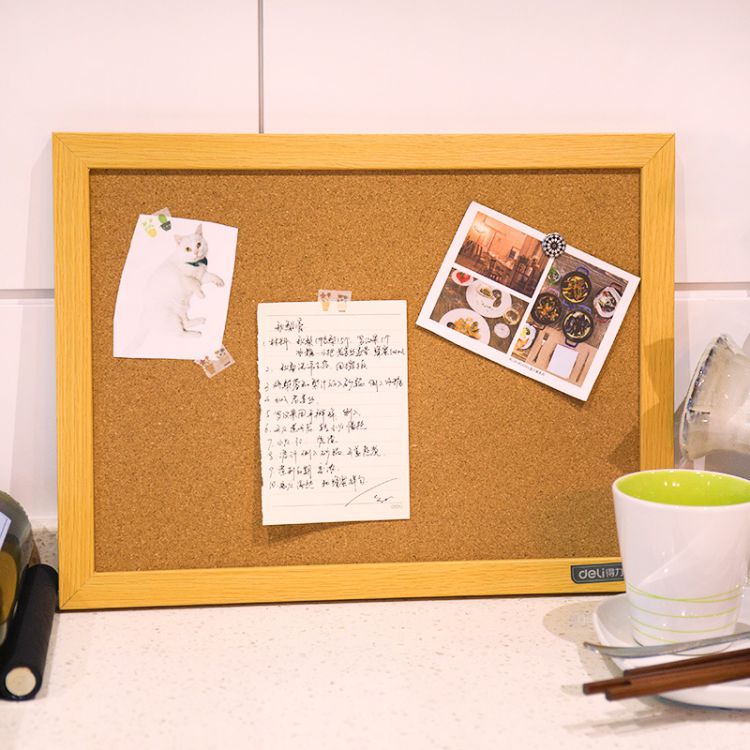 Board To Board Connector Back Fabric Pin 17"x8" Cork Message Bulletin Board For Memos