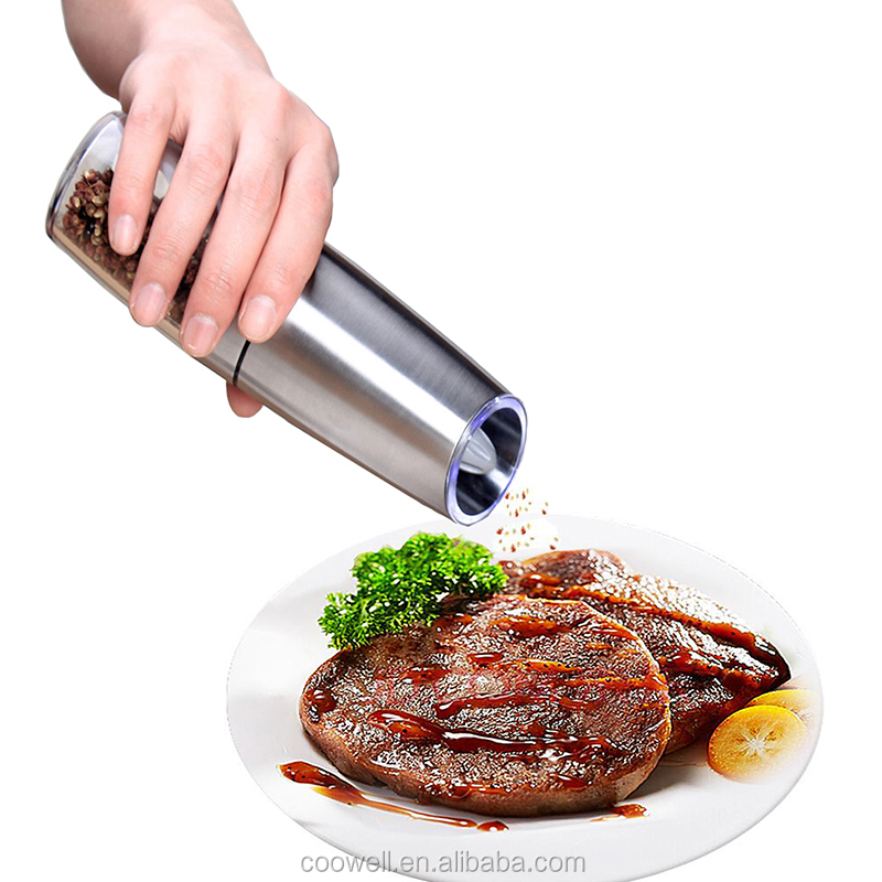 Portable Contemporary Stainless Steel Mini Salt Grinders,gravity Electric Pepper
