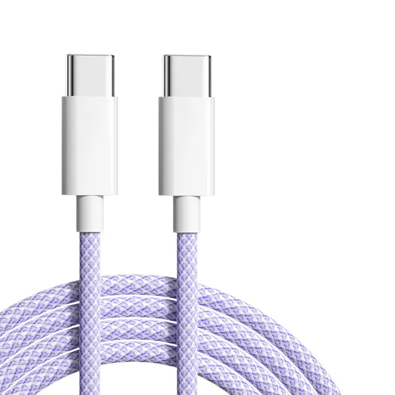 3A Cable Type C to C 60w fast charging  Braided Cable