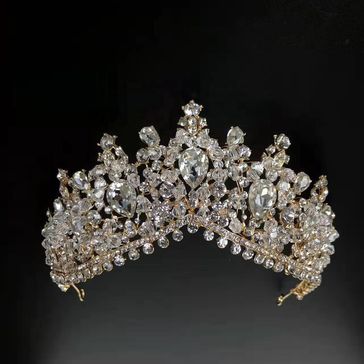 ROMANTIC Handmade wedding hair accessory pageant rhinestone bridal tiaras with crystal