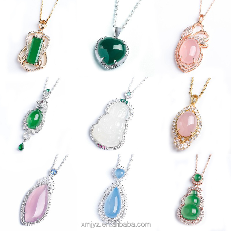 Оптовая продажа, ожерелье с подвеской из натурального сплава Maitreya Agate Jade Buddha jade, подвеска с халцедоном, ювелирные изделия